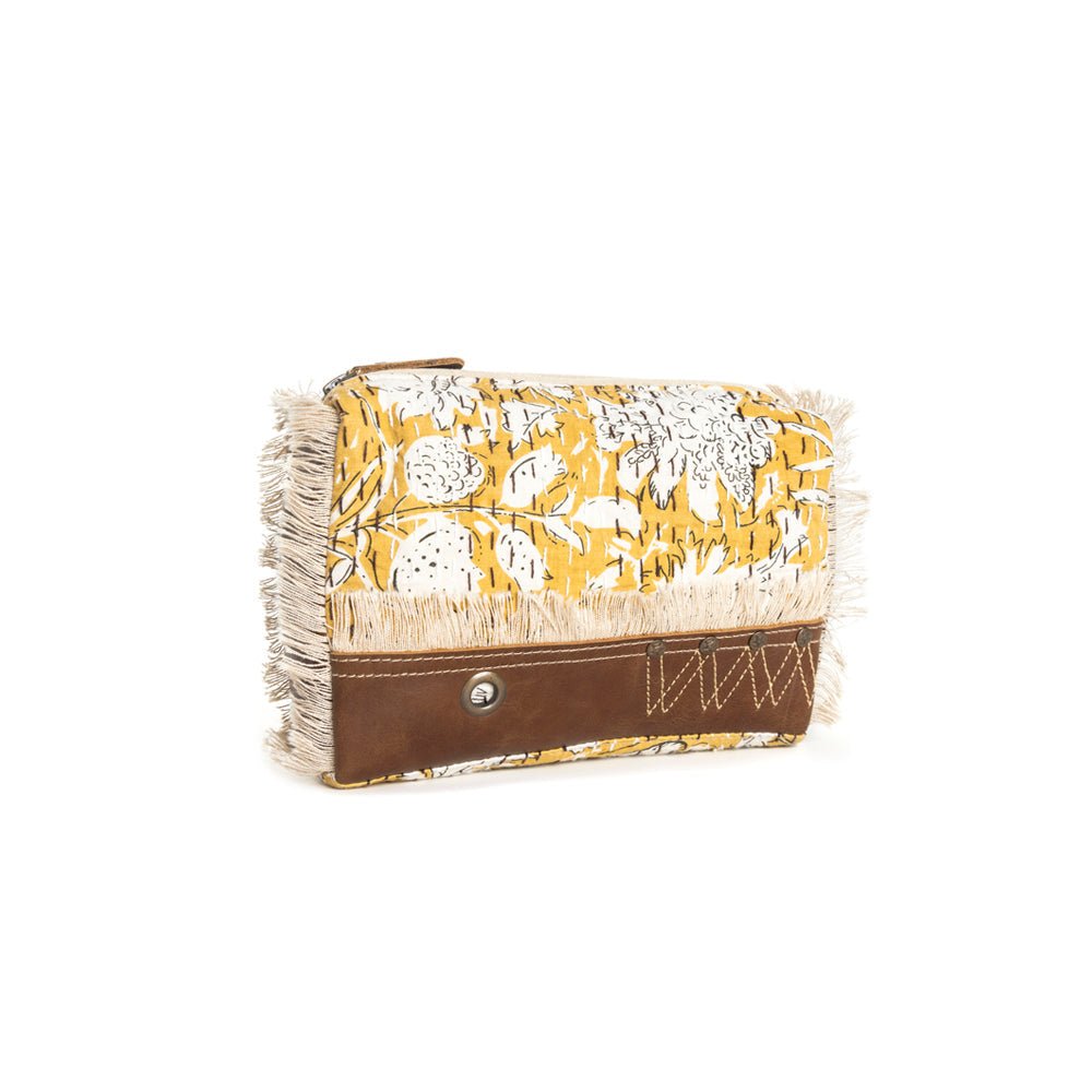 Golden Prairie Leaf Clutch Pouch - Image 2