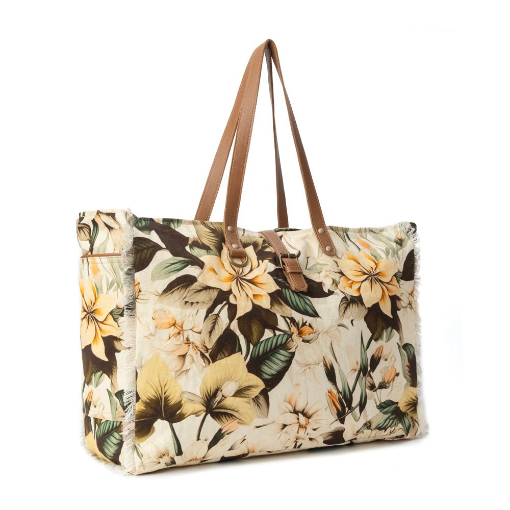Lovely Florals Weekender Bag In Off White - Image 2