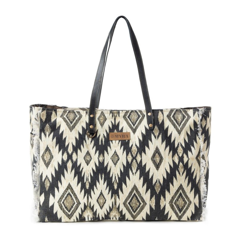 Tribal Spirit Adventure Weekender Bag In Black & White