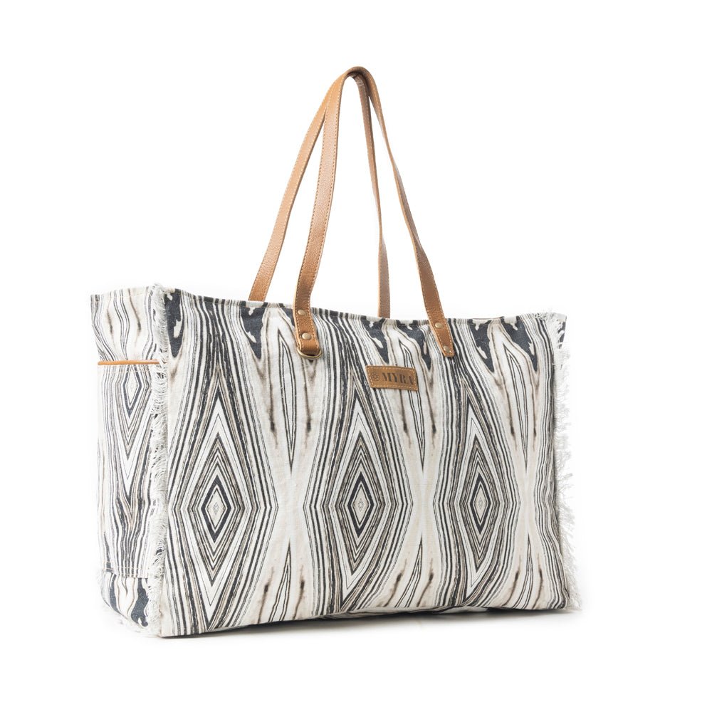 Tribal Spirit Adventure Weekender Bag In Off White - Image 2
