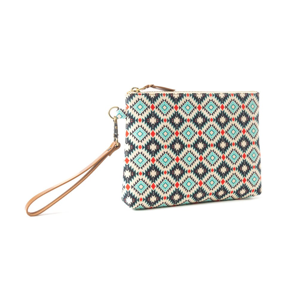 Peace & Serenity Blossoms Clutch Bag In Ivory and Black - Image 2