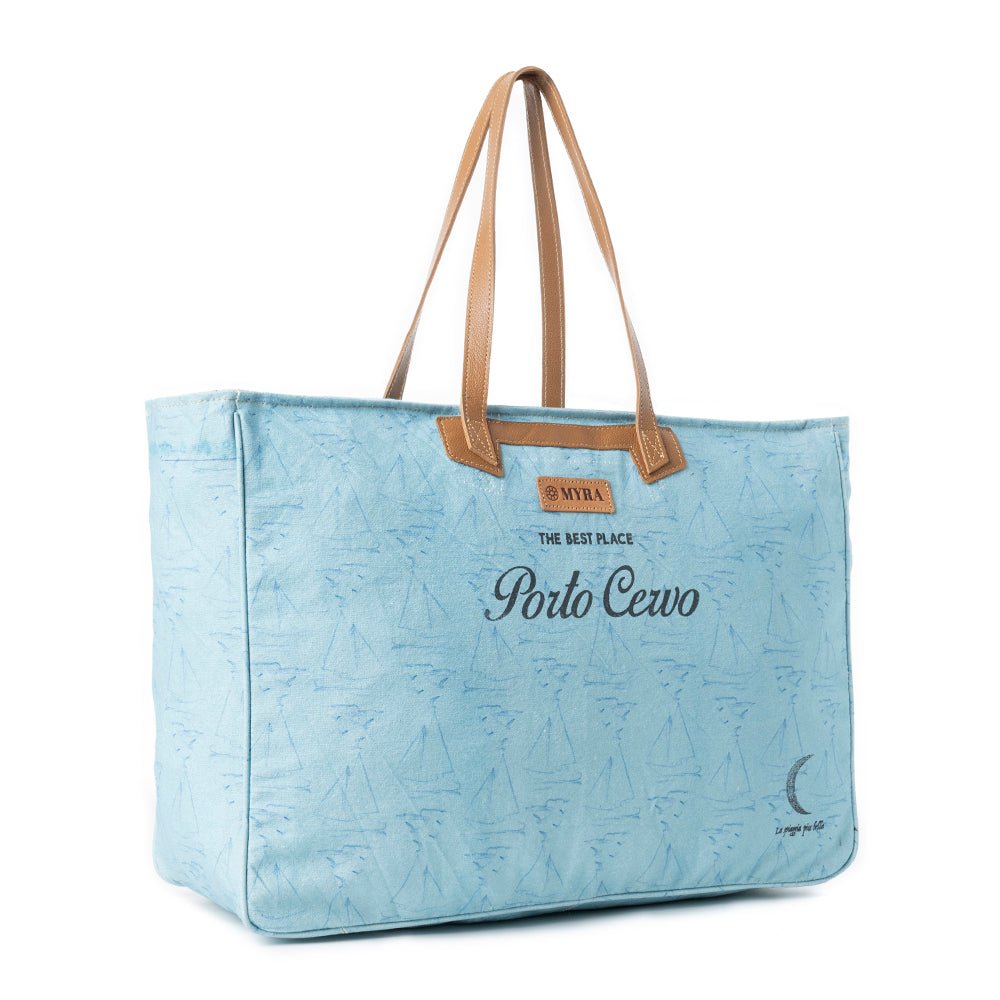 Porto Cervo Weekender Bag in Faded Denim - Image 2