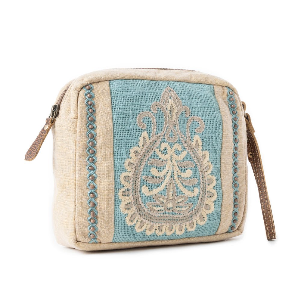 Azure Dune Canvas Pouch in Vintage Beige - Image 2