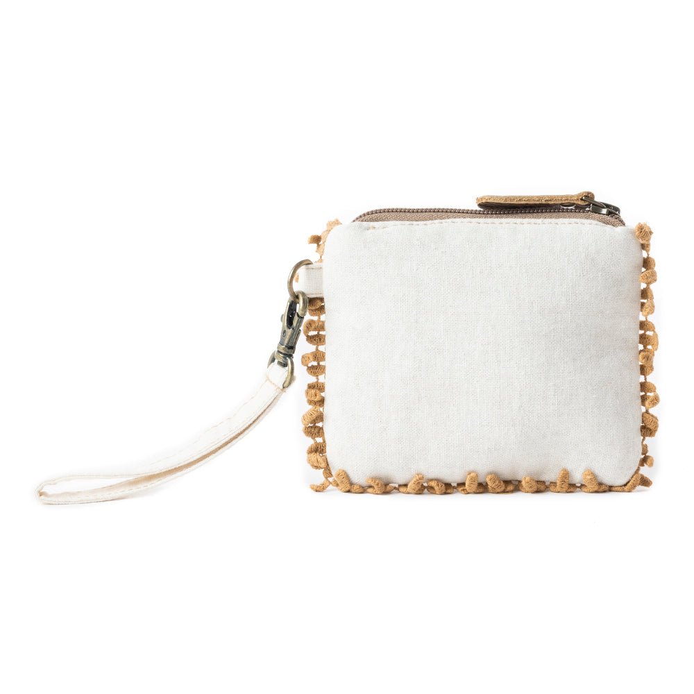 Savanna Glow Woven Pouch Bag in Sunny Gold - Image 2