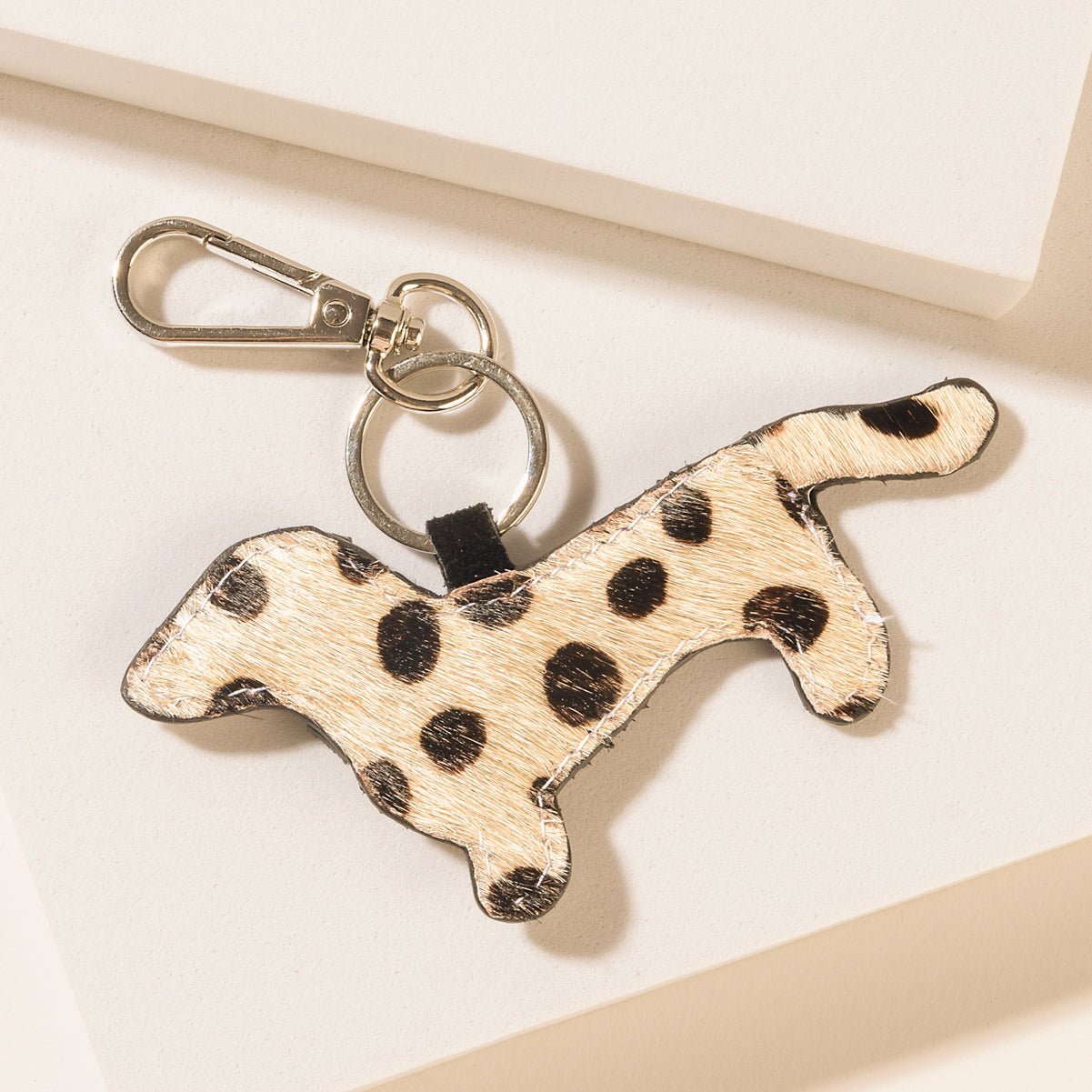 Myra Pawprint Love Keychain in Terra Hide - Image 2