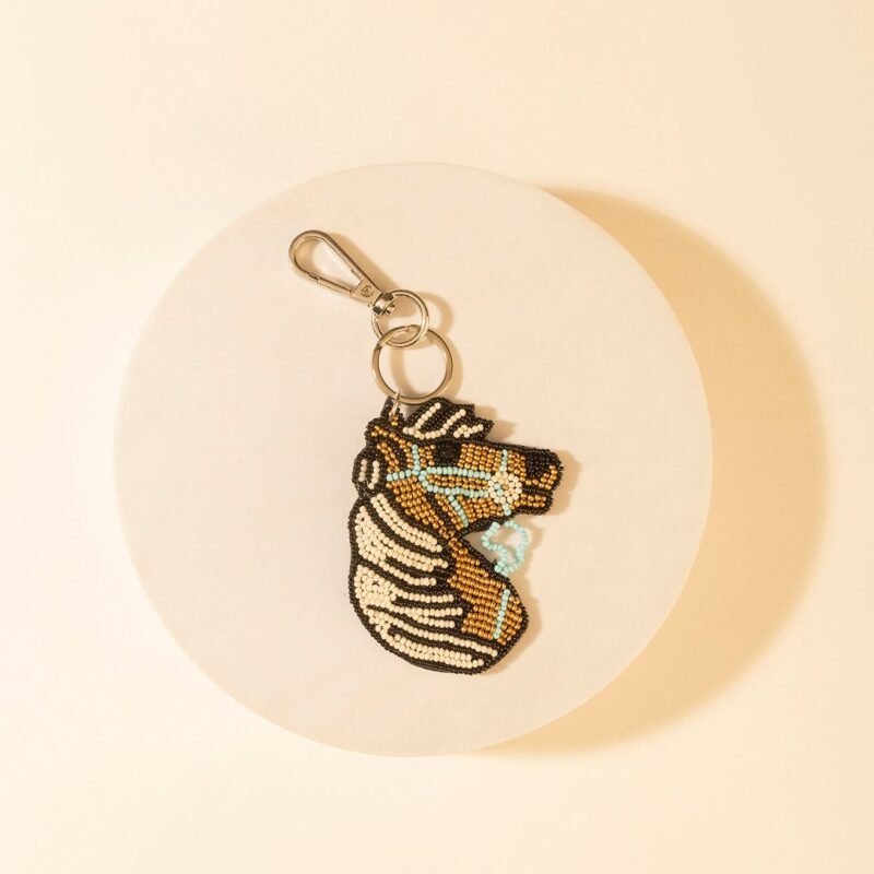Myra Chief Mustang Keychain in Sable Tan