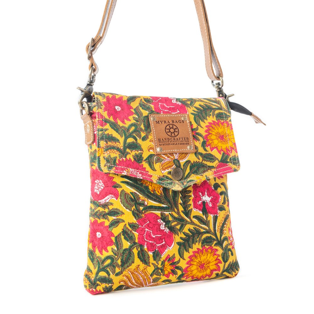 Myra Rosé Carnival Crossbody Bag in Peony Gold - Image 2