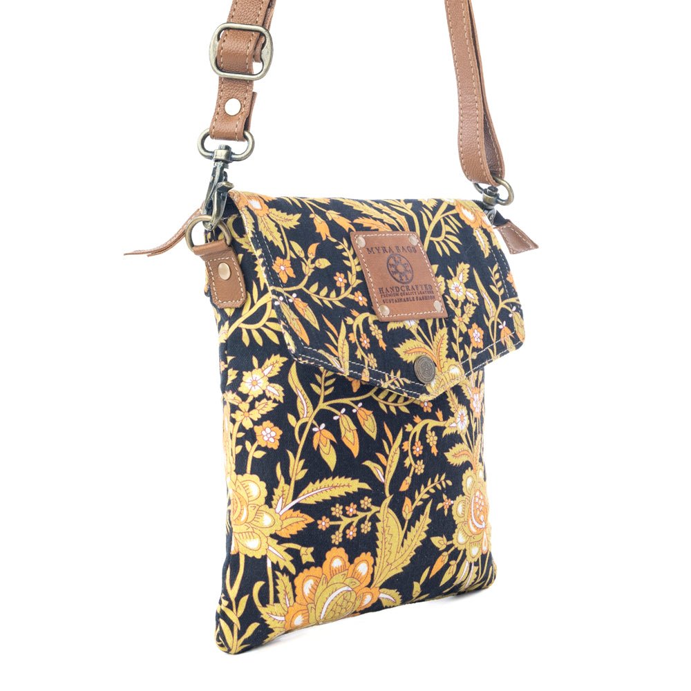 Myra Sunlit Grove Crossbody Bag in Golden Noir - Image 2