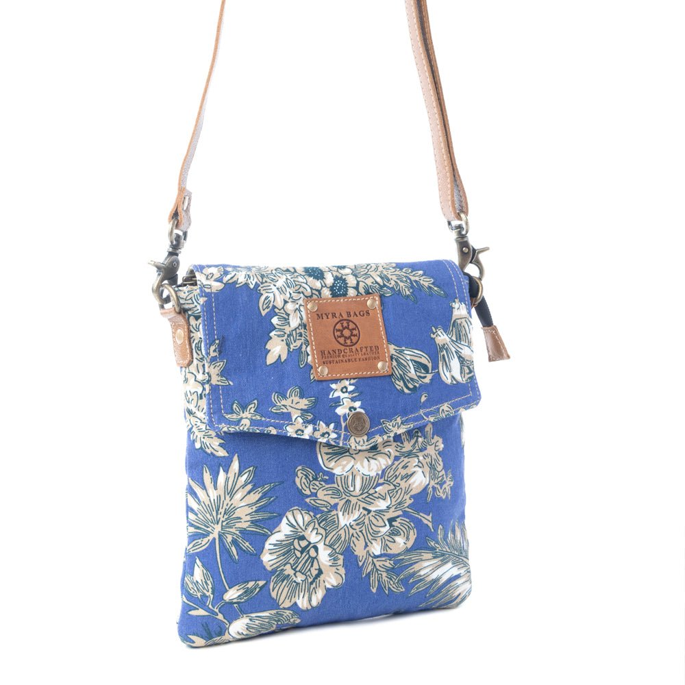 Myra Azure Bloom Crossbody Bag in Willow Blue - Image 2