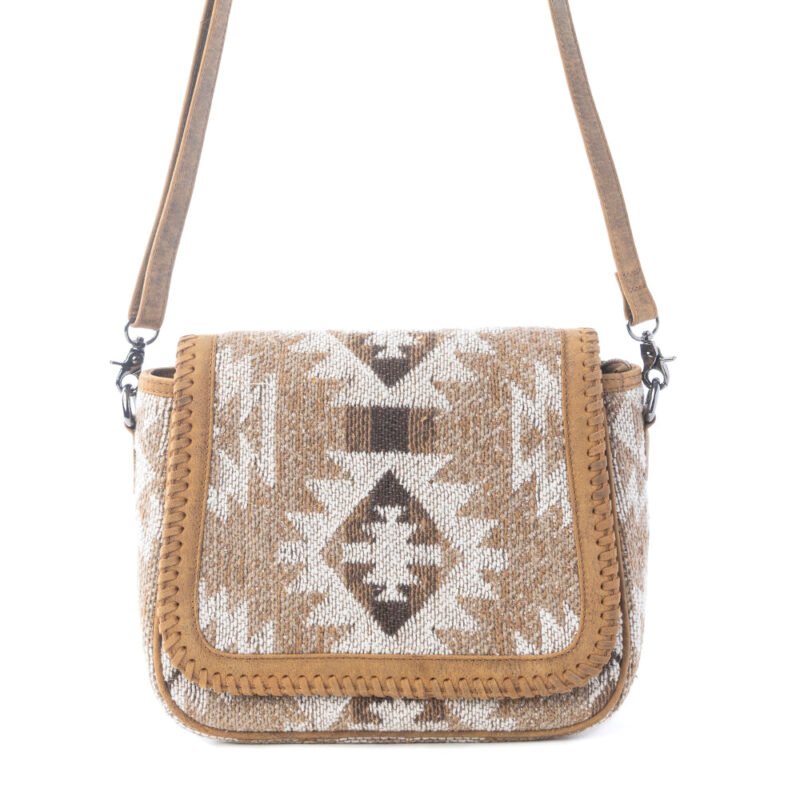 Myra Rising Falcon Woven Shoulder Bag in Prairie Sand