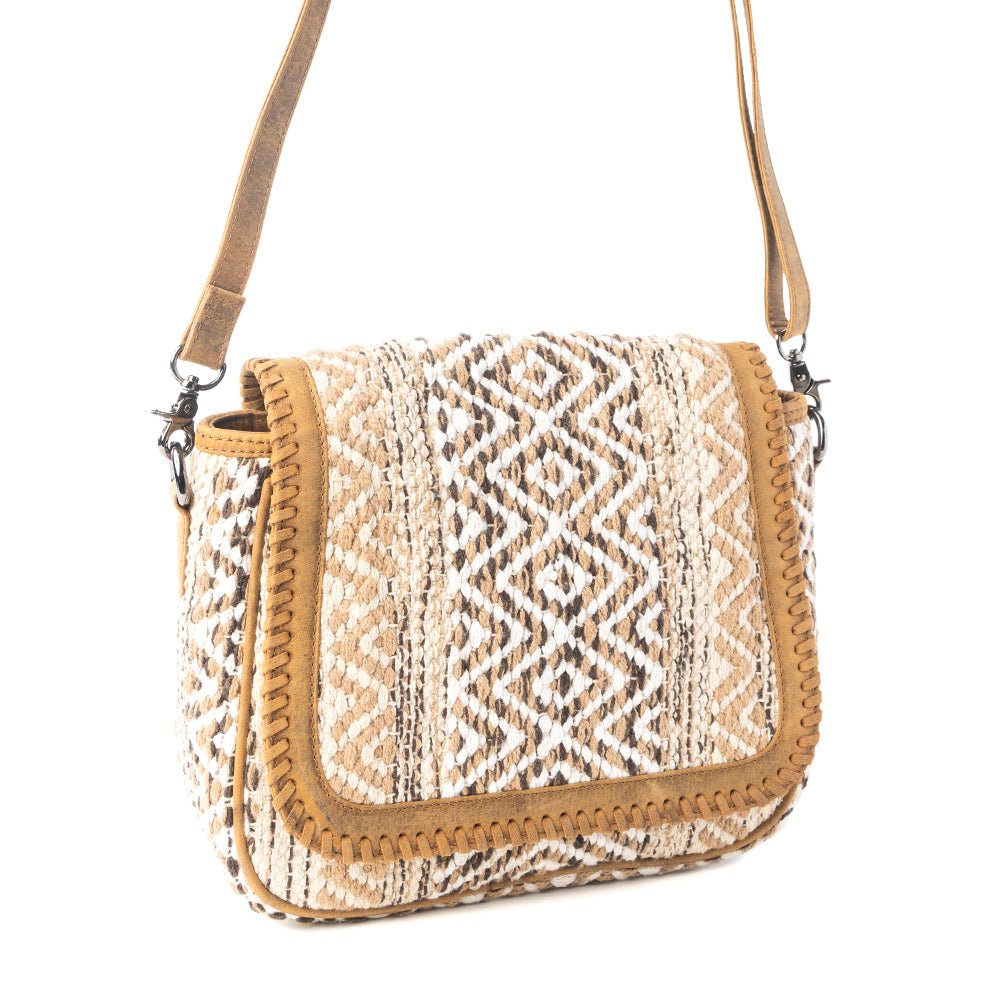 Myra Moonlace Range Woven Shoulder Bag in Mojave Beige - Image 2