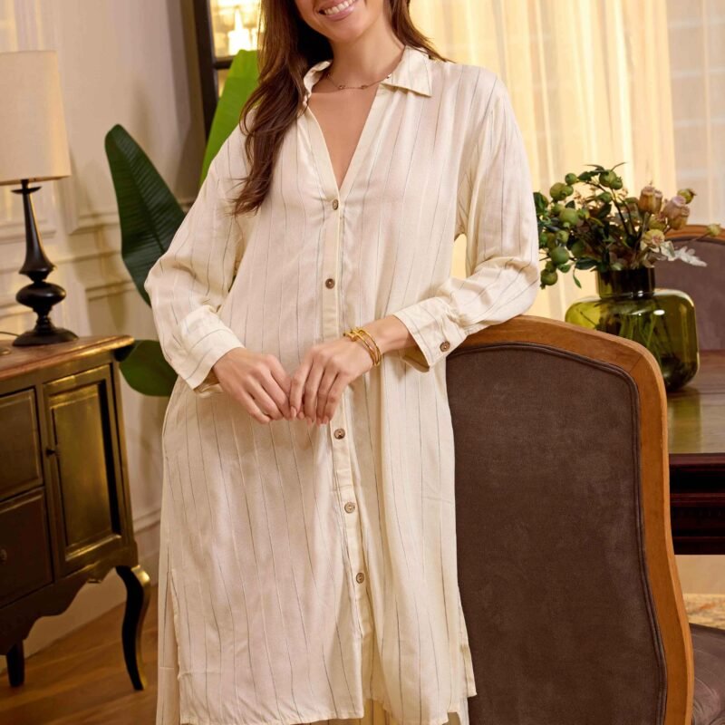 Strippy Collar Dress