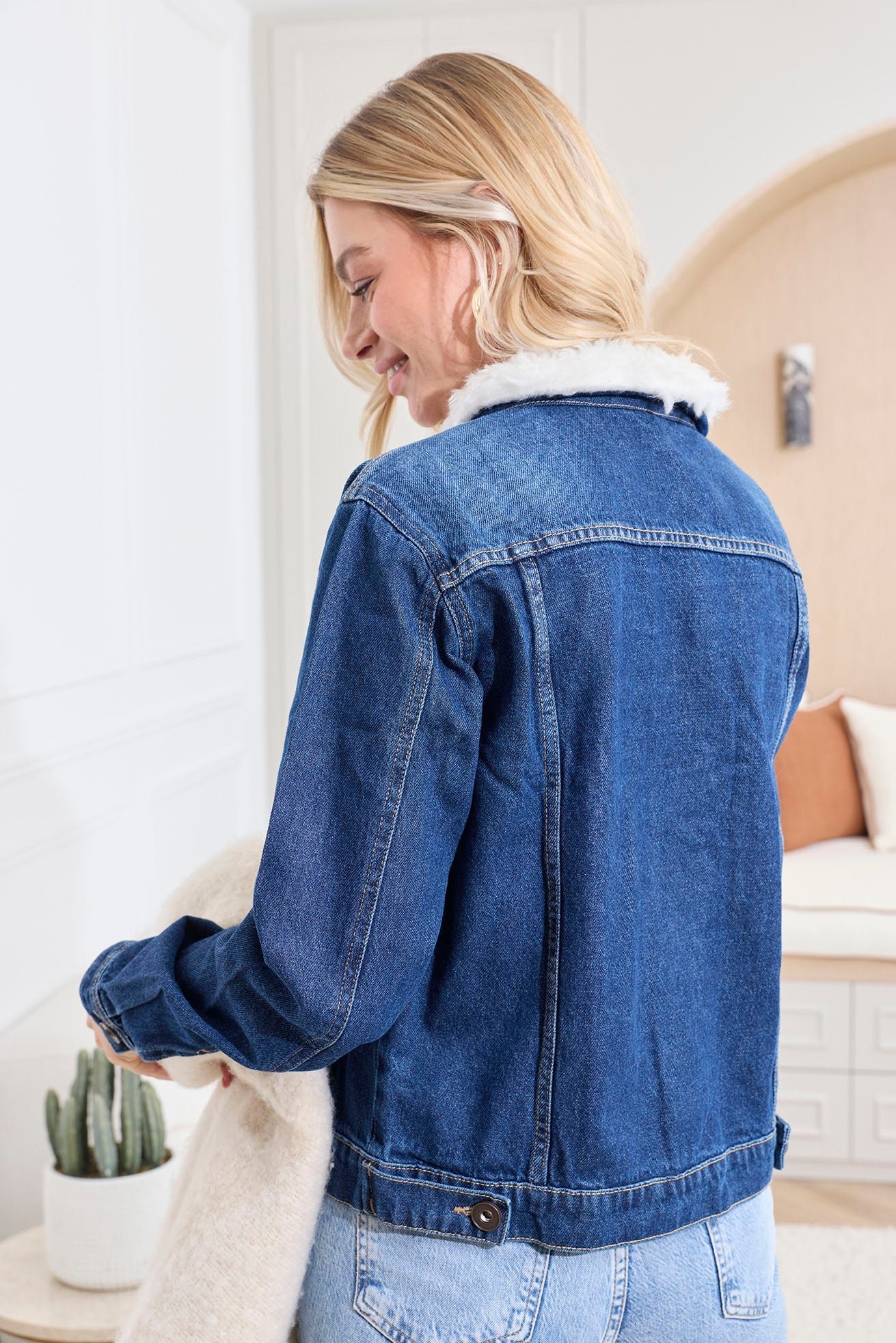 Addilyn Fleece Lined Denim Jacket - Image 2