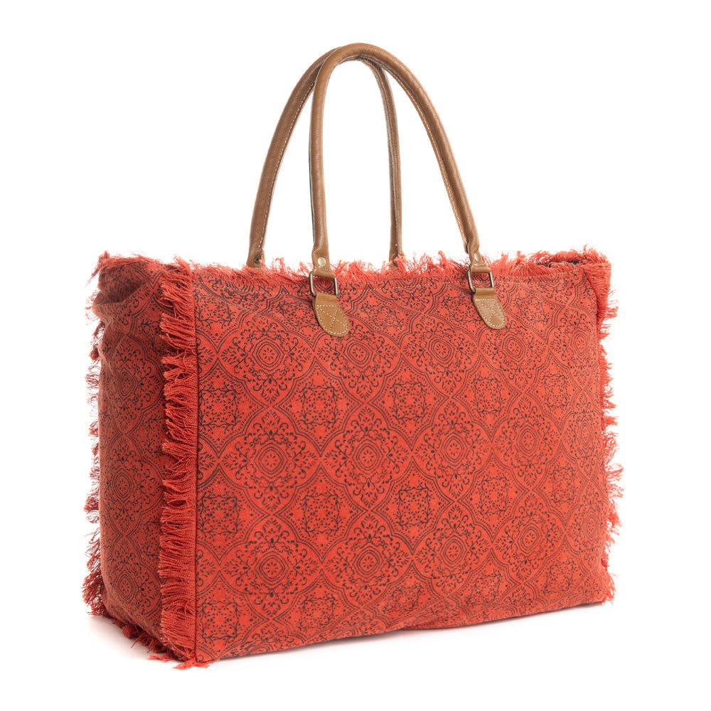 Triple Fork Ranch Weekender Bag in Scarlet - Image 2