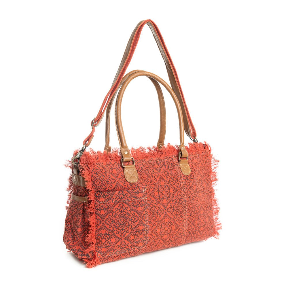 Triple Fork Ranch Tote Bag in Scarlet - Image 2